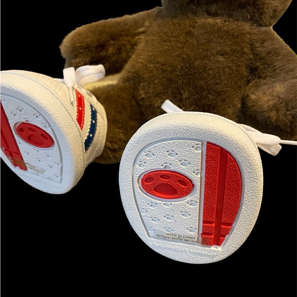 Build A Bear Bundle: BAB Brown Bear, Plush Blue Carrier, BAB shoes & BAB hat - Picture 14 of 16